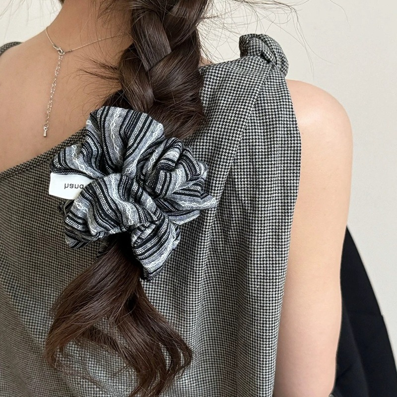 2024 Korea Fashion Stripe Hair - Silk Tie Striped review and price