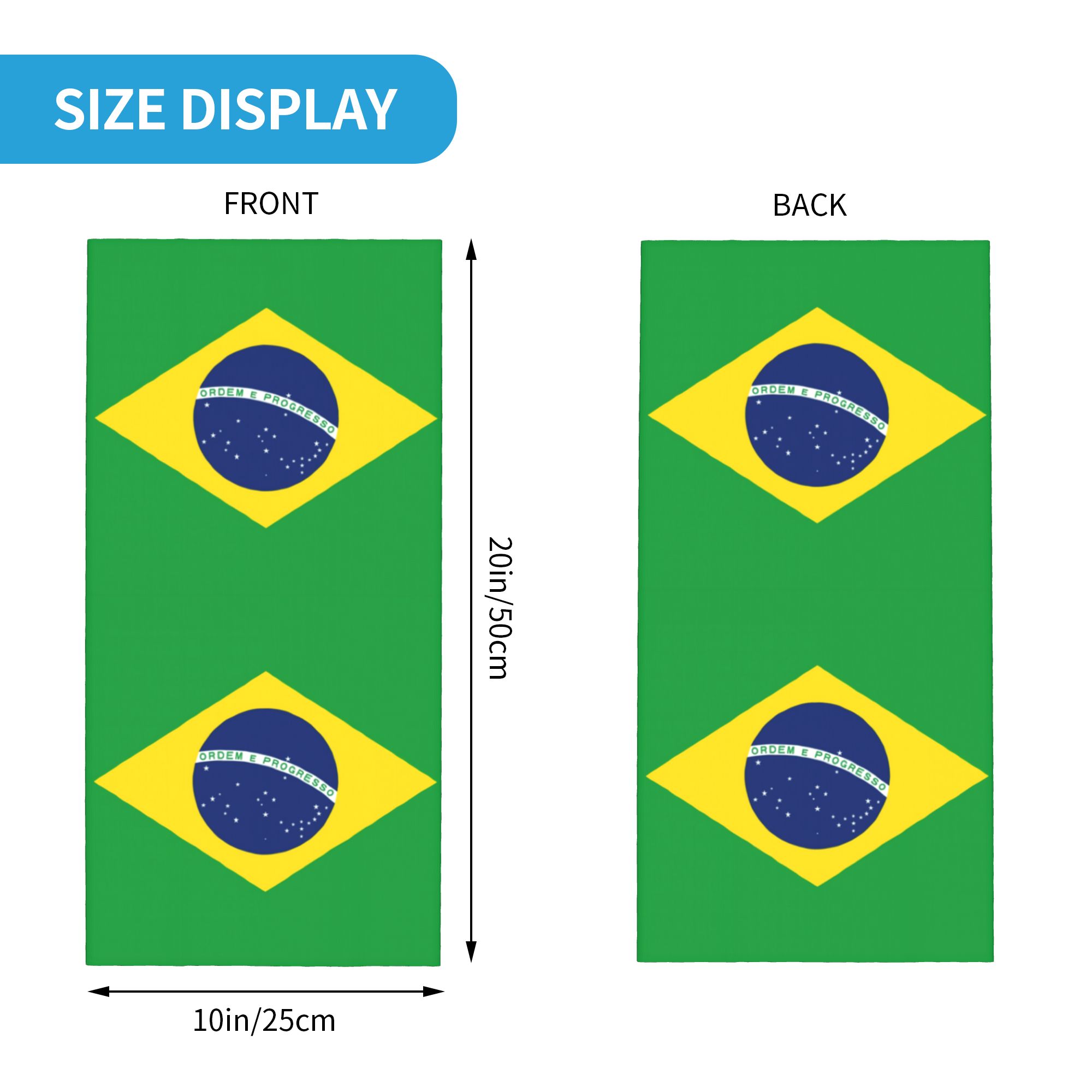 Custom Brazil Flag Bandana Nec - Neck Warmer Tube review and price