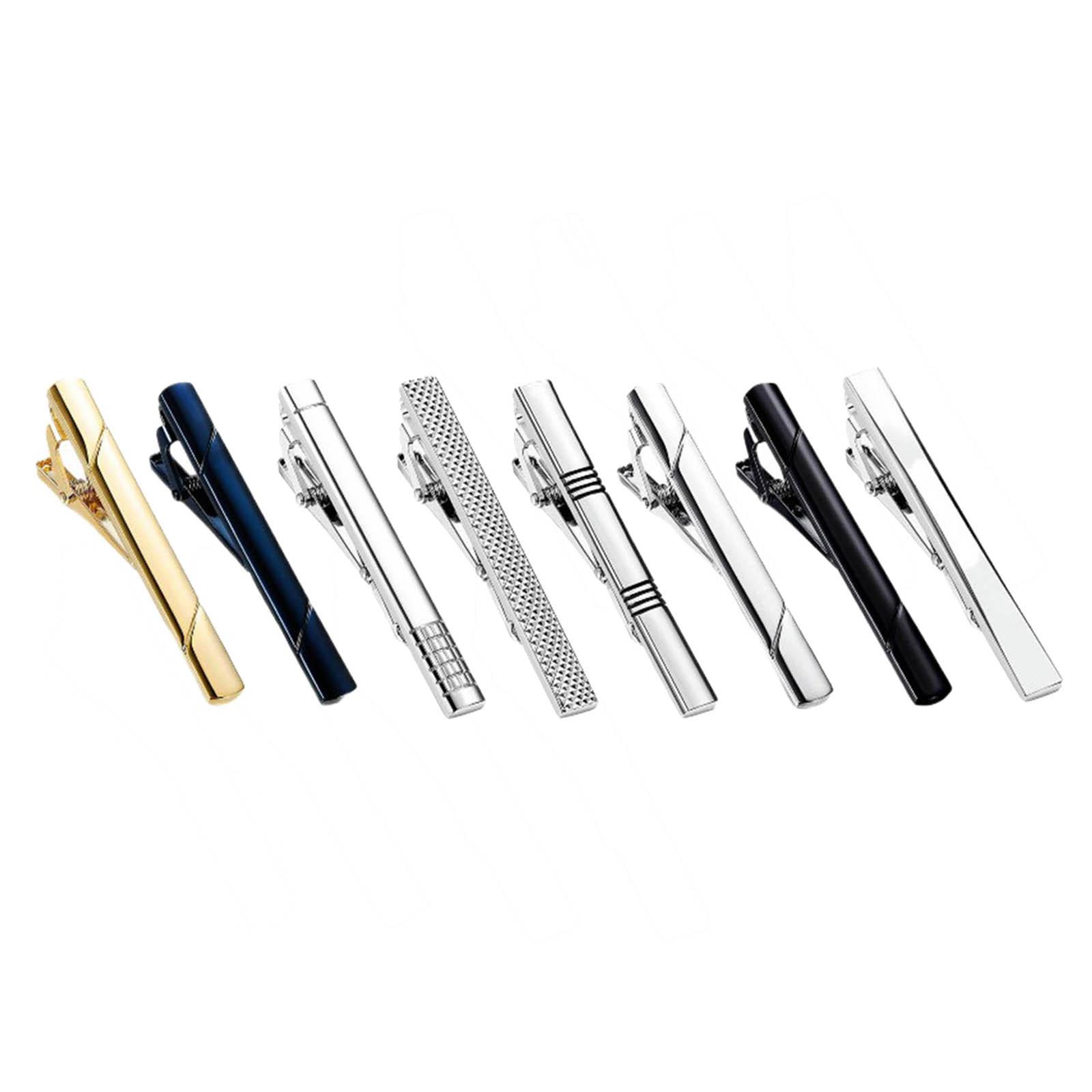 8x Tie Clips Simple Universal  - Tie Bar Set Gift review and price