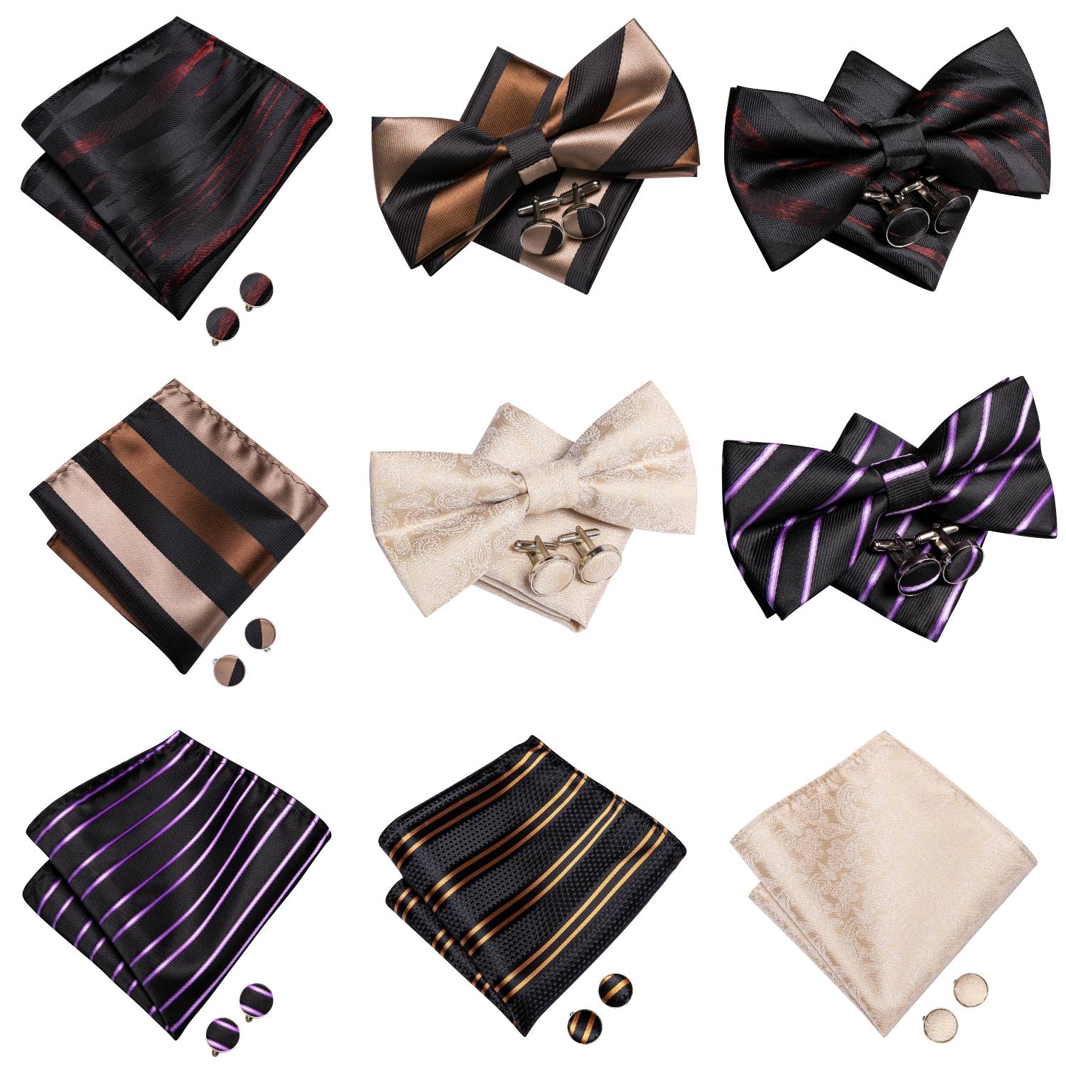 Mens Bow Tie Hanky Cufflinks P - Bow Tie Pre Tied review and price