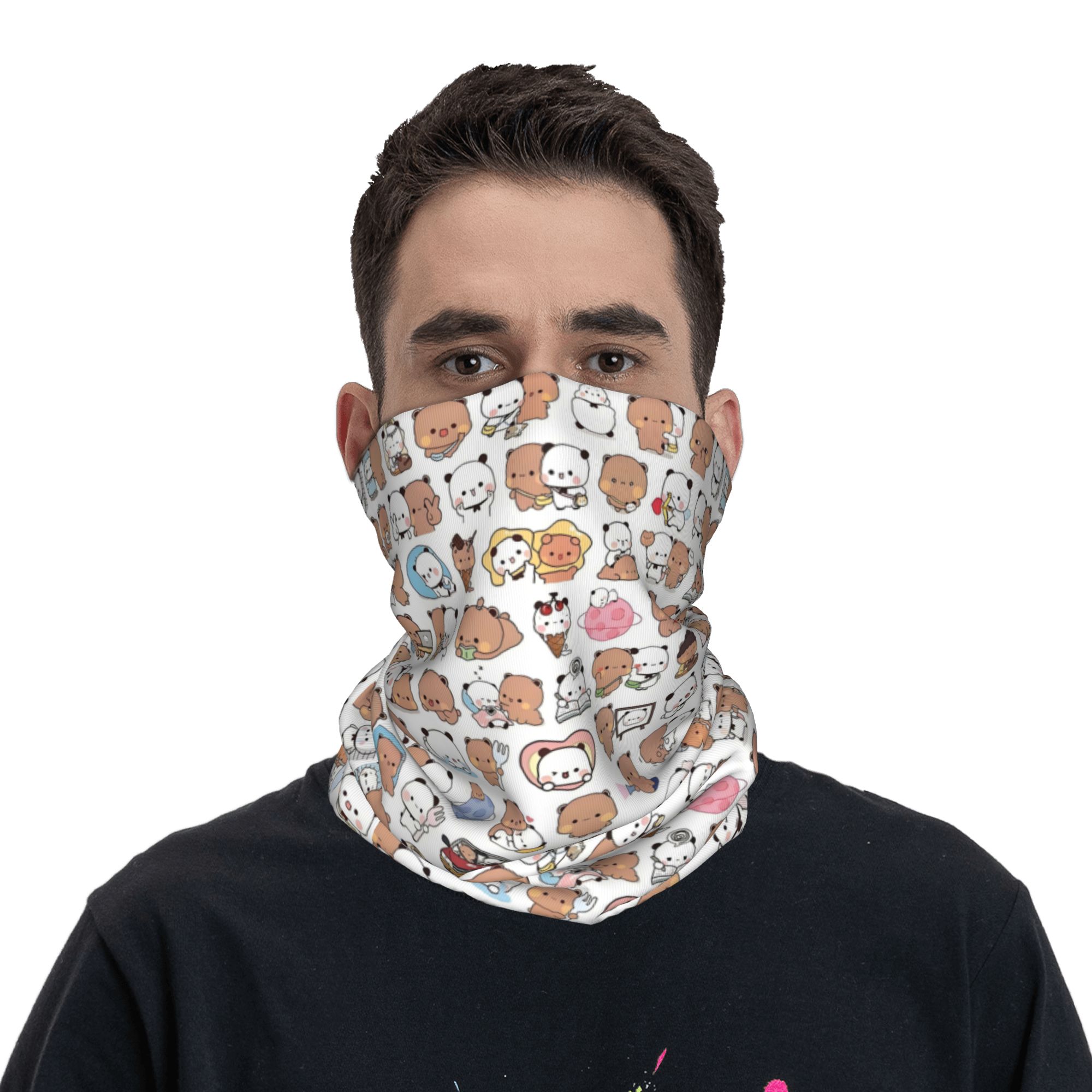 Custom Bear Cartoon Peach And  - Neck Warmer Tube review and price