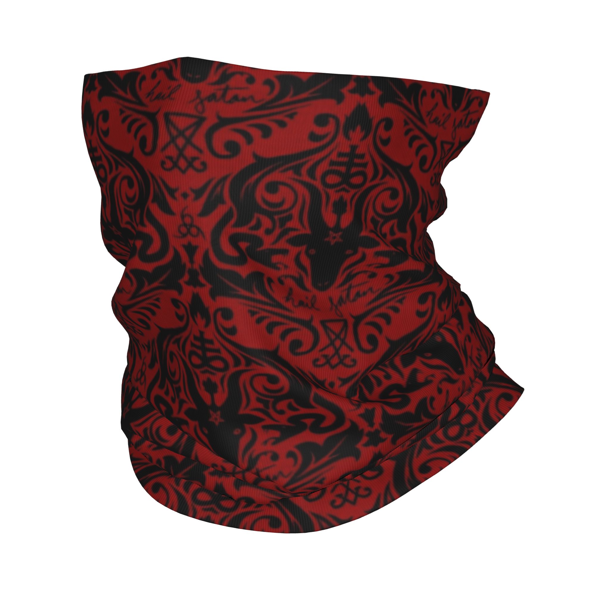 Baphomet Damask Hail Satan Bla - Neck Warmer Tube review and price