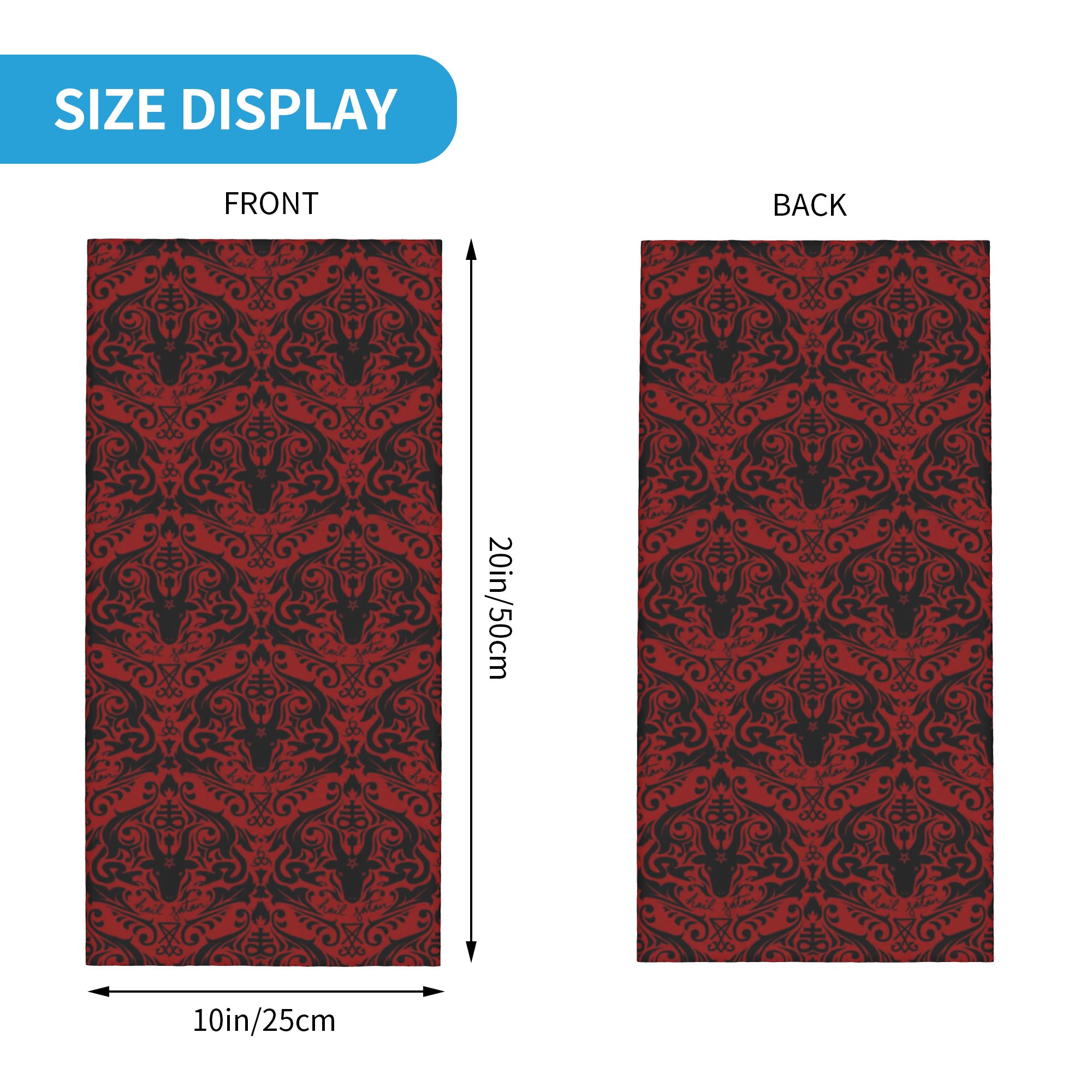 Baphomet Damask Hail Satan Bla - Neck Warmer Tube review and price