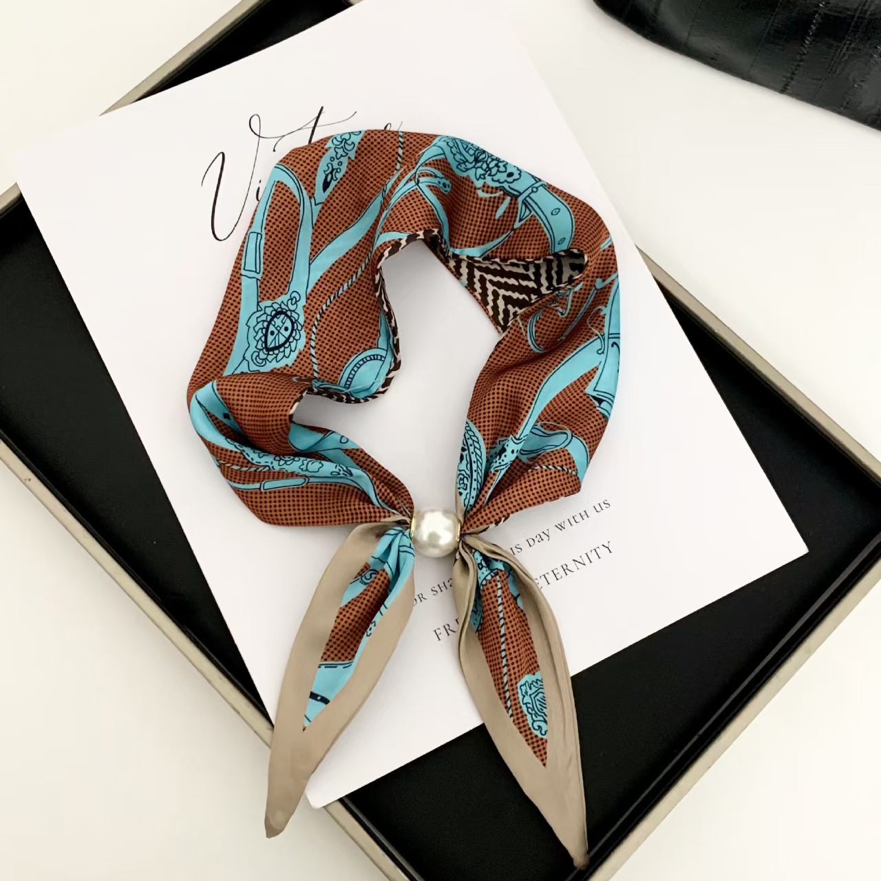 Korean Style Elegant Pearl Mag - Face Scarf Mask review and price