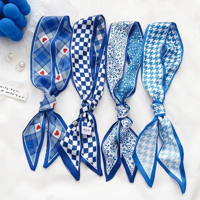Klein blue silk scarf new chec - Bandana Cotton review and price
