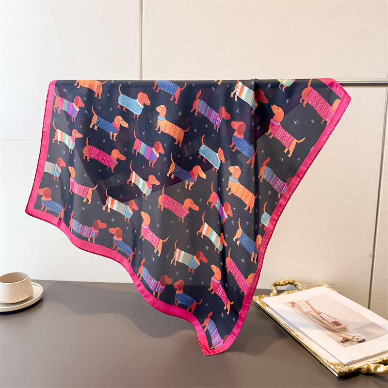 Ladies Cotton Dog Printed Squa - Bandana Cotton review and price